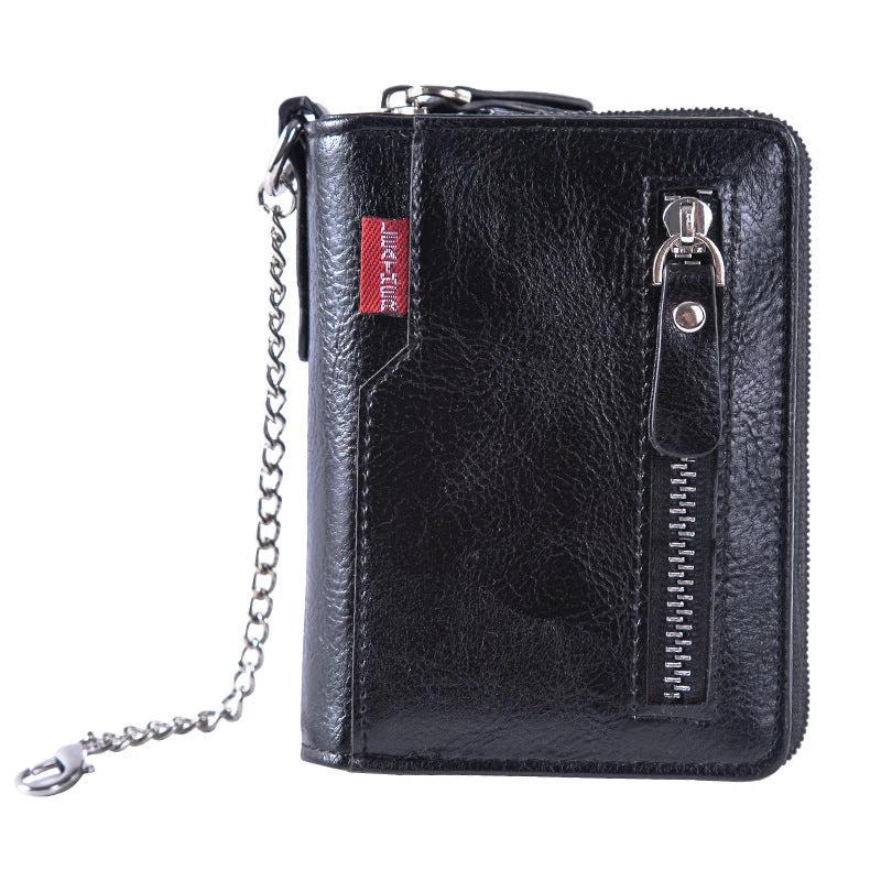 Multiple Card Slots Large Capacity Two-fold Zipper Cash And Card Wallet