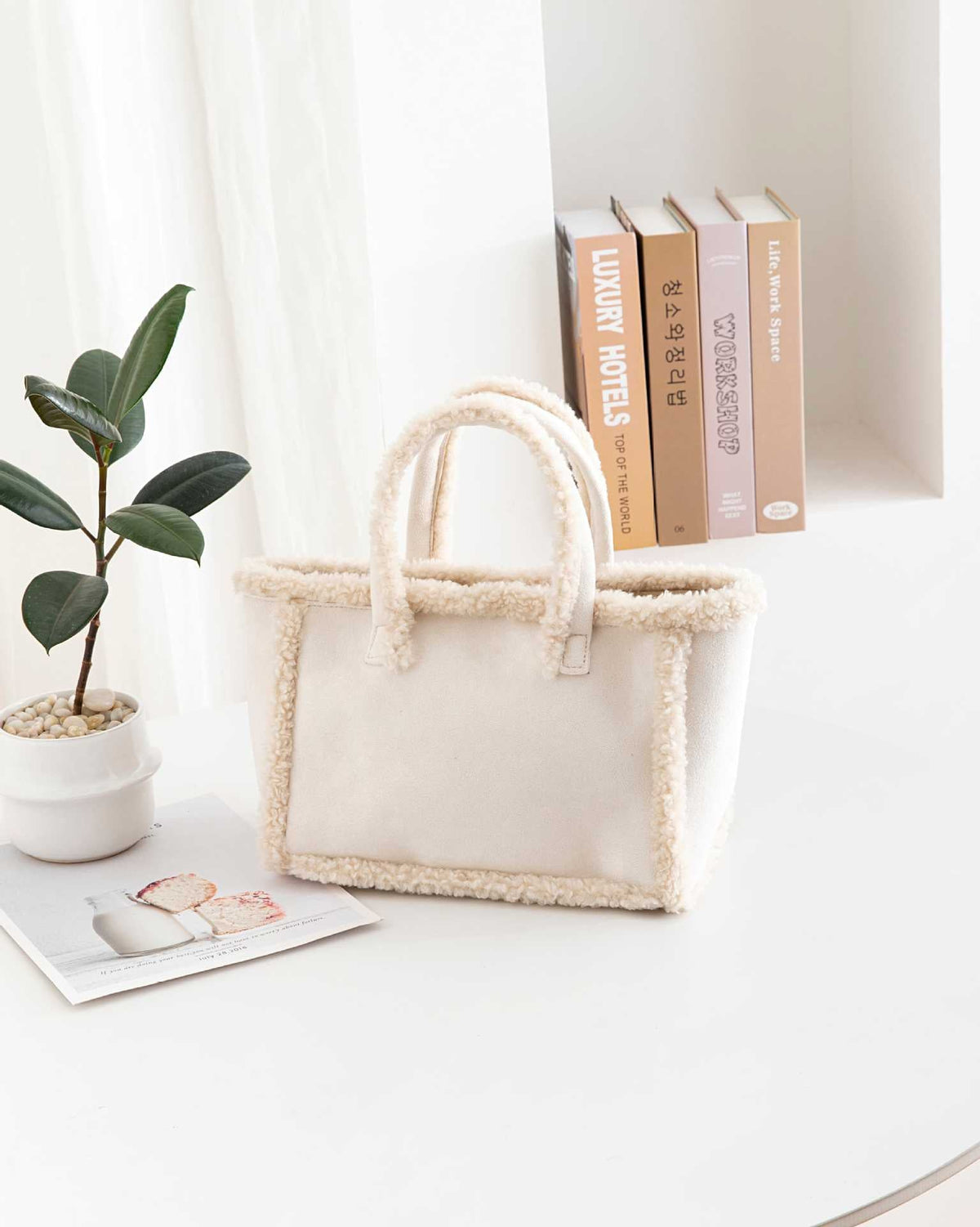 Women's Plush Crossbody Tote Bag Crossbody Bag