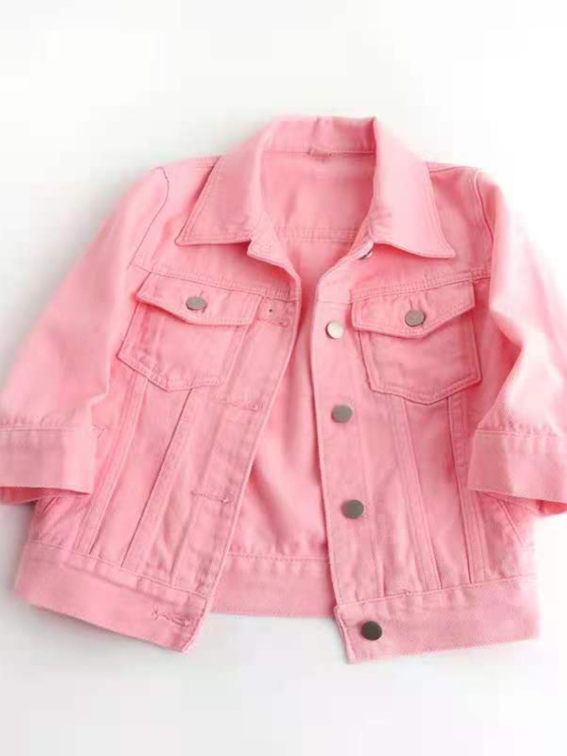 Full Size Cropped  Denim Jacket Plus Size