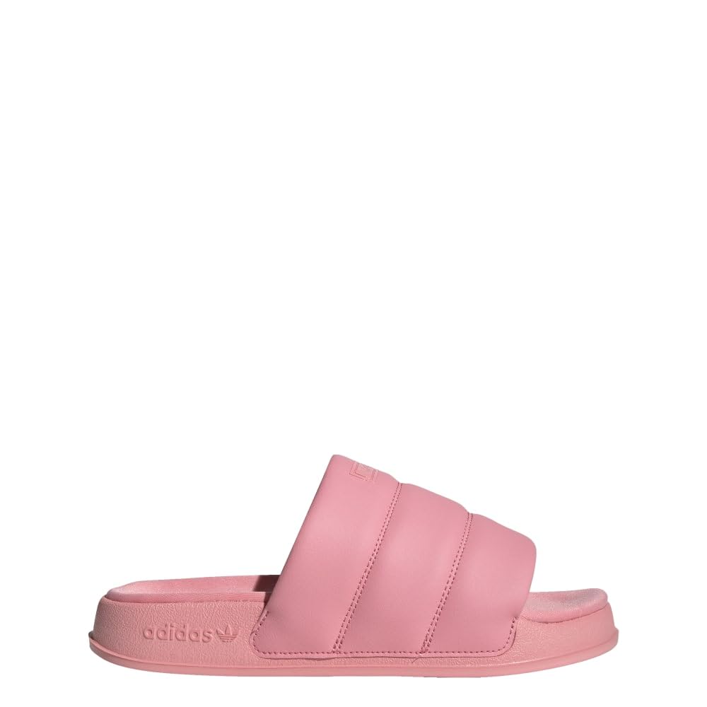 adidas Originals Womens Adilette Essential Slide Sandal Super Pop/Super Pop/Super Pop 7