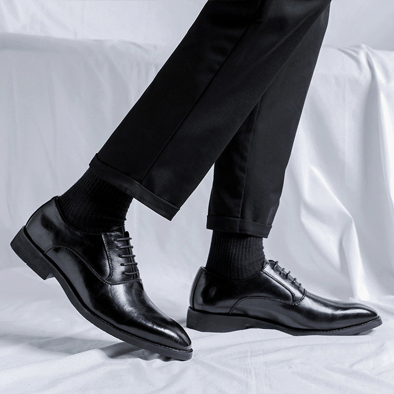 New Mens Pointed-toe, British-style, Minimalist Business Dress Shoes