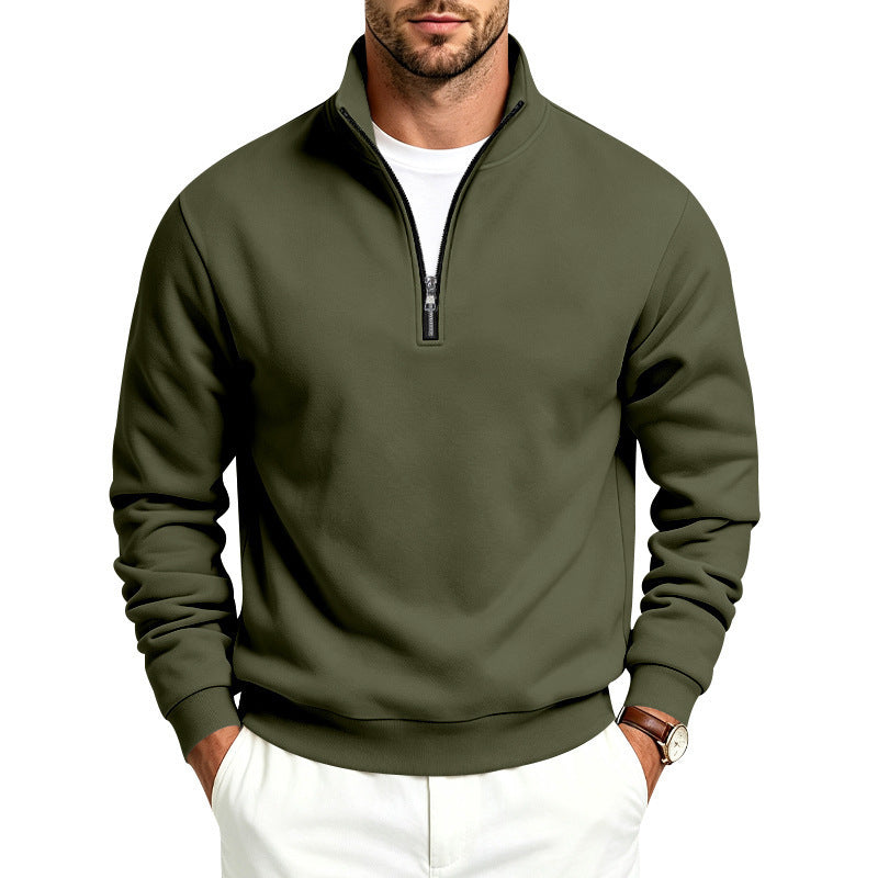 Men's Sports And Leisure Stand Up Collar Zipper Sweatshirt