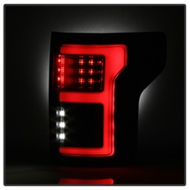 Luces traseras LED Spyder 15-17 Ford F-150 (con punto ciego) - Negro ahumado (ALT-YD-FF15015BS-LBLED-BSM)