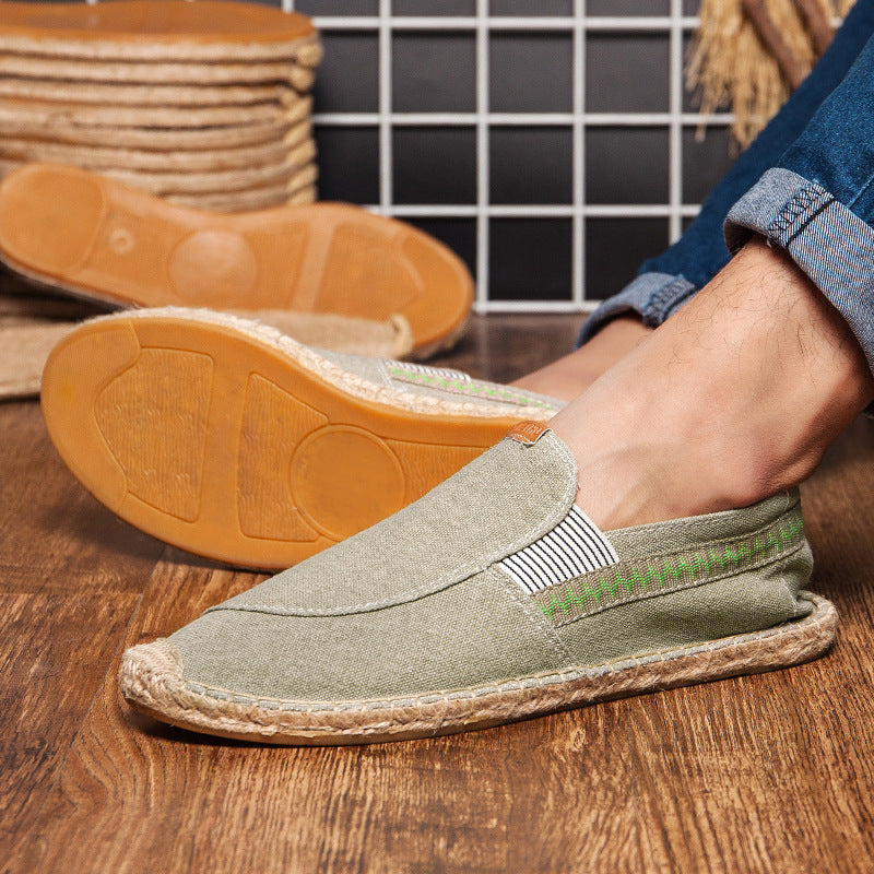 Casual Handmade Linen Canvas Flats