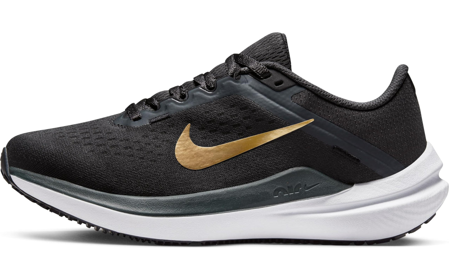 Nike Womens Running Shoe Anthracite Metallic Gold Black White 5.5