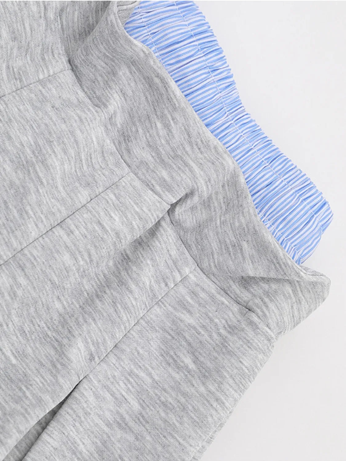 Drawstring Pleated Mini Skirt