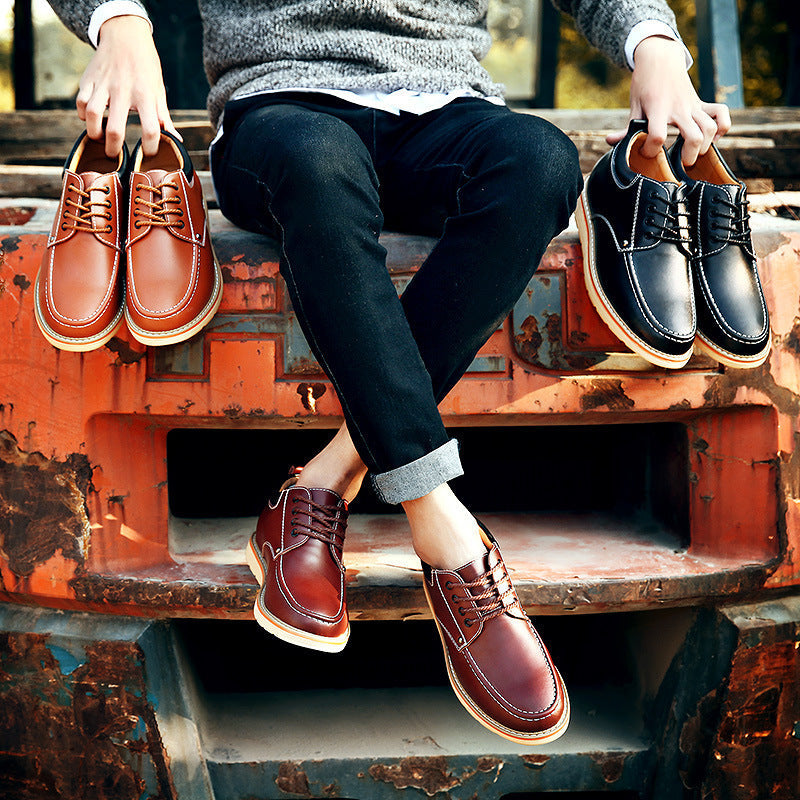Men's Height Increasing Leather Shoes