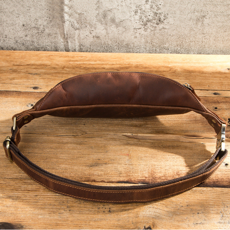 Men's Retro Leather Waist Crossbody Bag