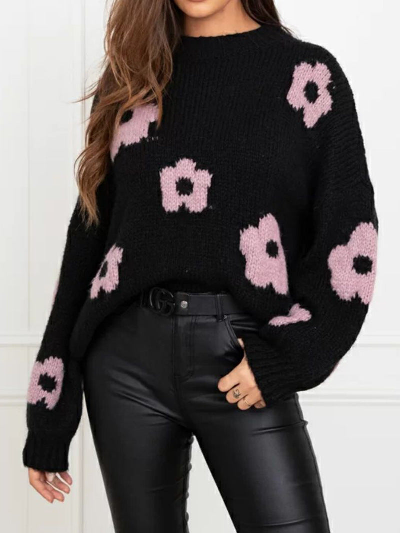 Suéteres de mujer de otoño e invierno, suéteres de mujer florales personalizados de talla grande a la moda. Consulta la tabla de tallas en "más detalles".