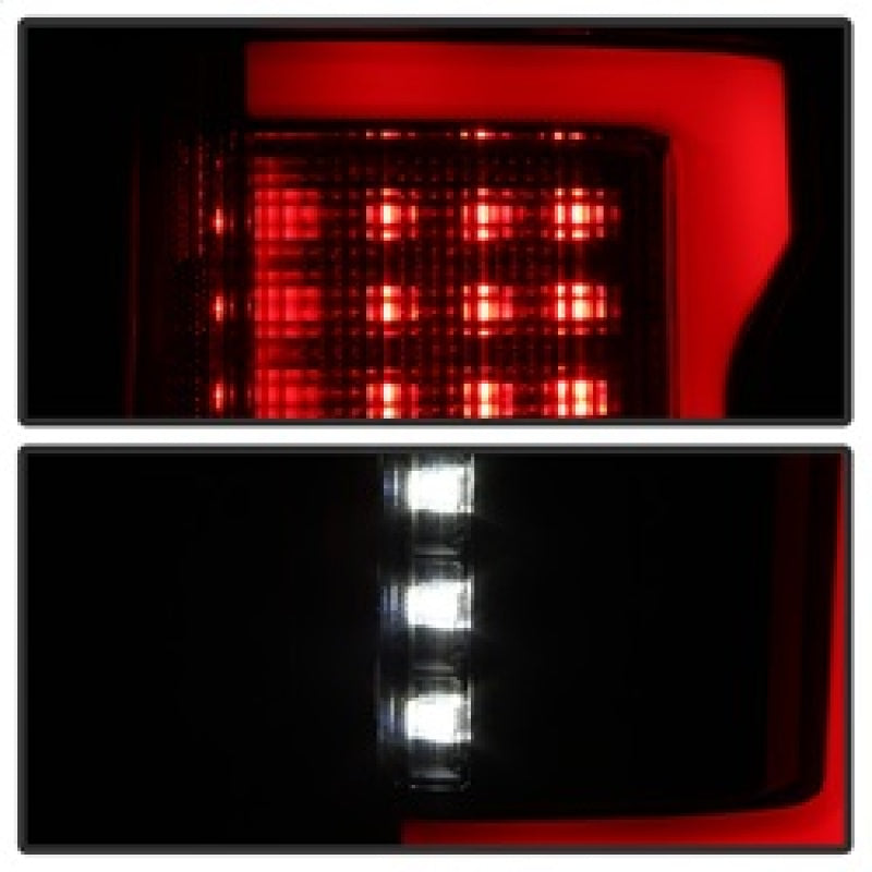 Luces traseras LED Spyder 15-17 Ford F-150 (con punto ciego) - Negro ahumado (ALT-YD-FF15015BS-LBLED-BSM)