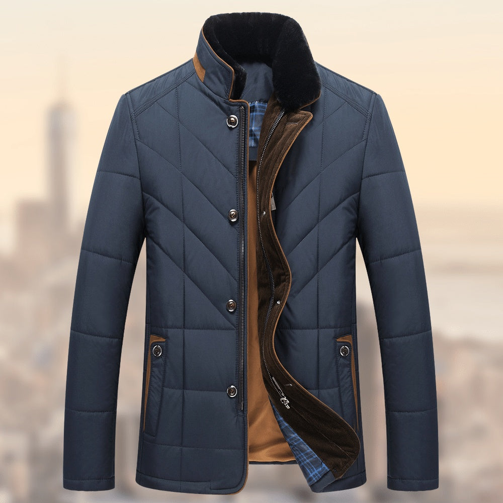Chaqueta Acolchada para Hombre de Mediana Edad y Ancianos - Ropa de Invierno para Padre