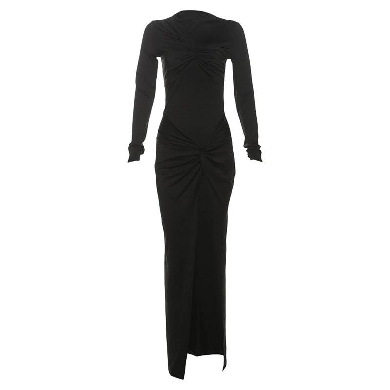 High Slit High Waist Slim Fit Dress Women