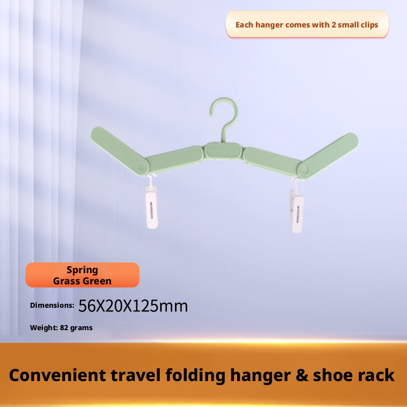 Travel folding hanger-without clips-fish belly white-ABS+PP-1 piece