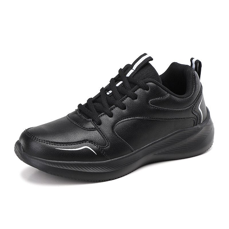 Zapatillas de cuero impermeables para mujer