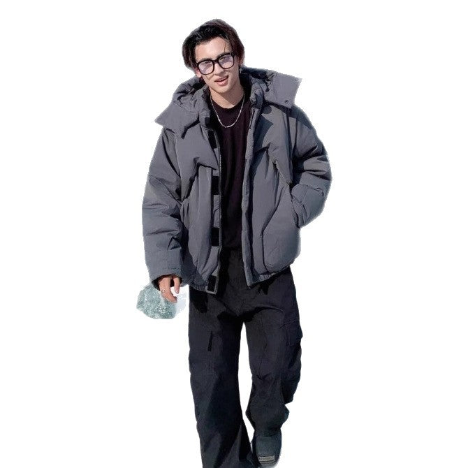 The Trend Of Young Students Wearing Loose Bread Jackets With Love