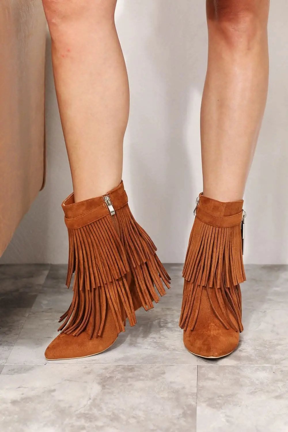 Dresses Trendsi Tassel Wedge Booties Women's Fashion Ankle Boots Chic & Comfy Shoes