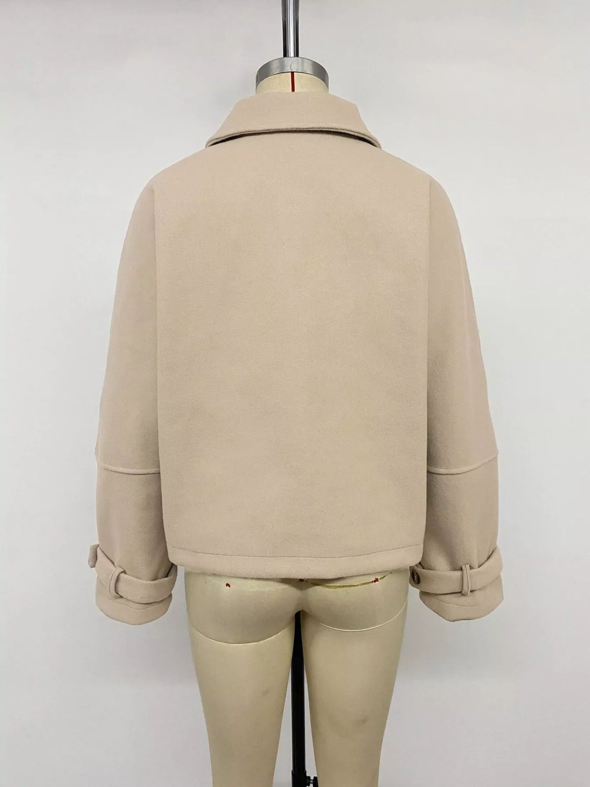 Collared Neck Button Up Jacket