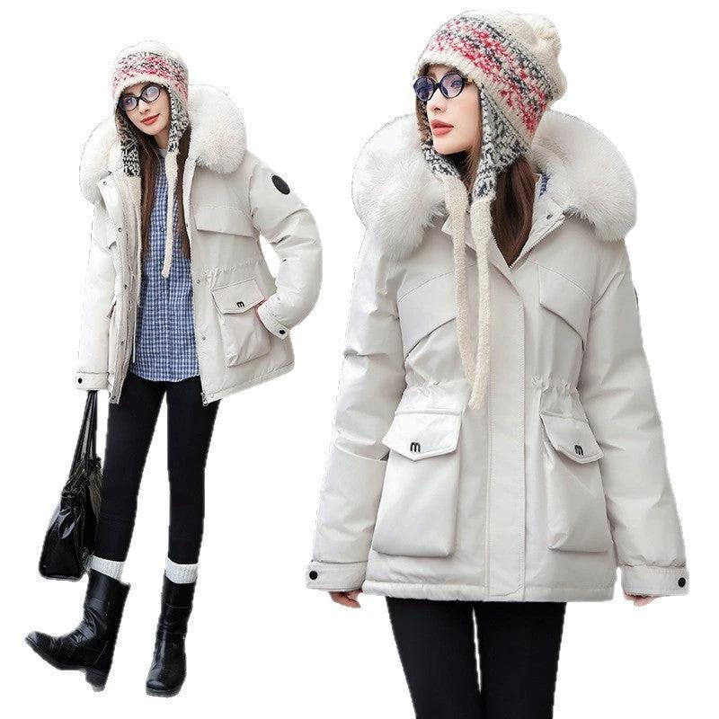 Women's Thickened Fleece-lined Quilted Jacket Cotton Clothes
