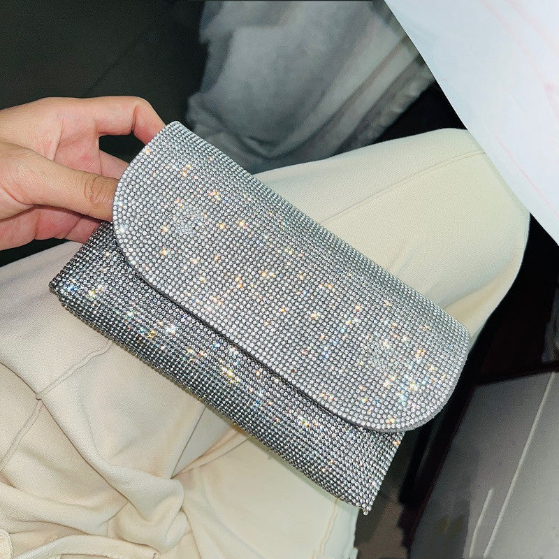 Women's Niche Design Rhinestone Embellished Crossbody Bag
