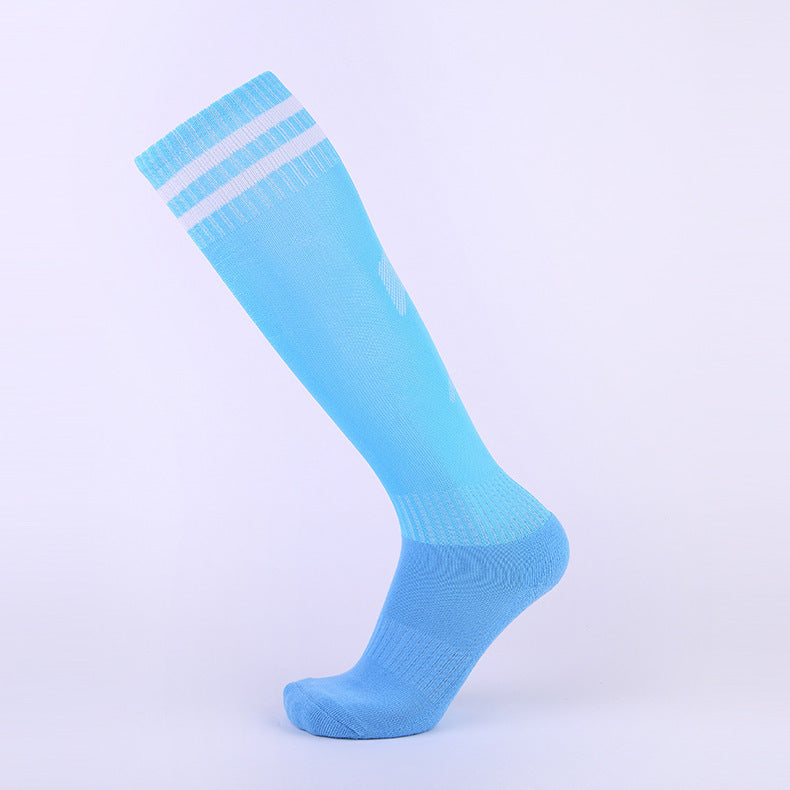 Cross-border Long-tube Sports Socks Thickened Non-slip Towel Bottom Mens Football Training Socks Sweat-absorbent Breathable Professional Football Socks