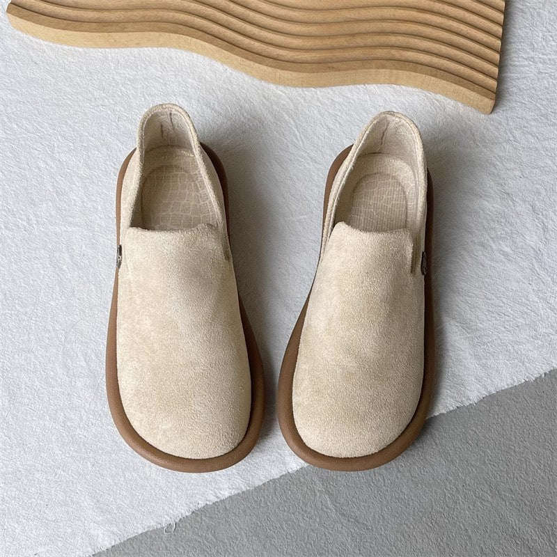 Women's British-Style Suede Dress Shoes
