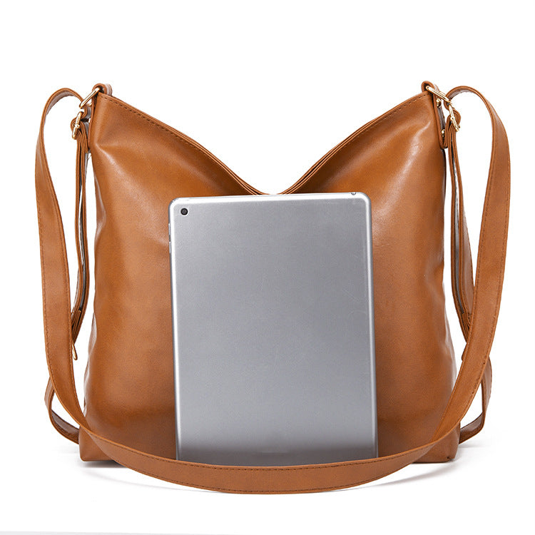 Retro Oil Wax Leather Travel Bag