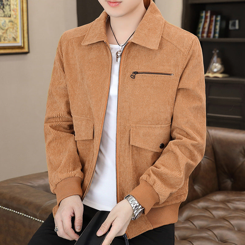 Men's Corduroy Jacket - Stylish Casual Spring/Fall Outerwear