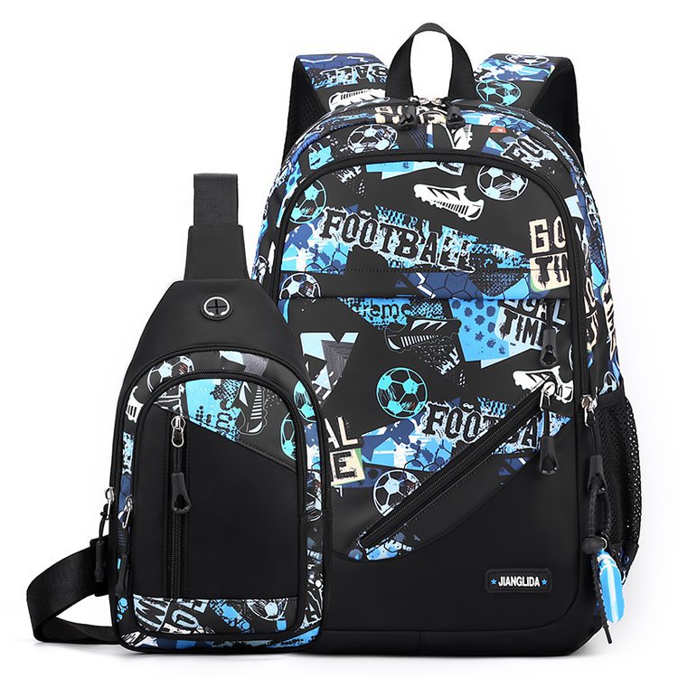 Men's Two-Piece Set Backpack And Chest Bag