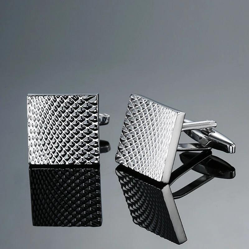 Copper Black Golden And Silver Laser Metal Cufflinks For Men