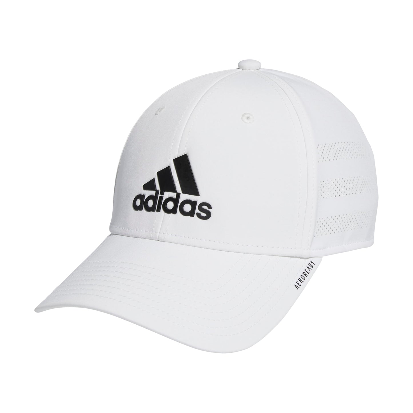 adidas Mens Gameday Structured Stretch Fit Hat Discontinued White/Black Large-X-Large