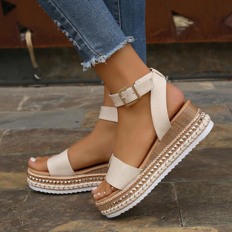 Women's Rope Bottom Platform Sandals