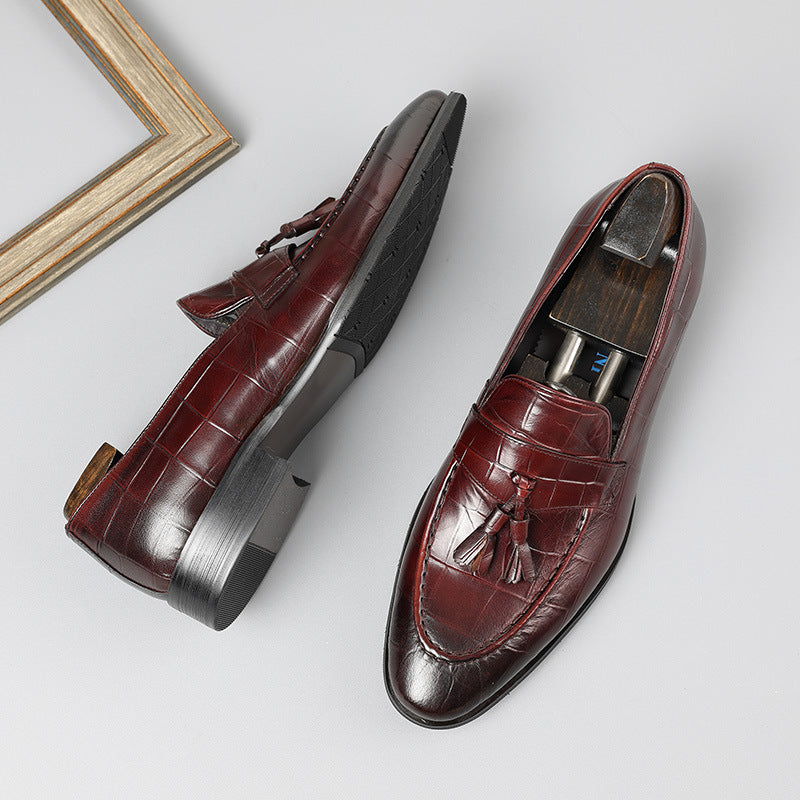 Men's Slip-On Leather Shoes Male