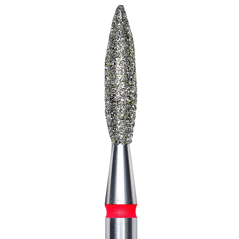 Staleks - Diamond Nail Drill Bit "Flame" Red, 2.3 mm (FA10R023/10)