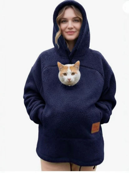 2025 European And American Style Fleece-Lined Hooded Sweatshirt, Unisex, Loose Fit, Casual, Warm, Cross-Border Bestseller With Drawstring