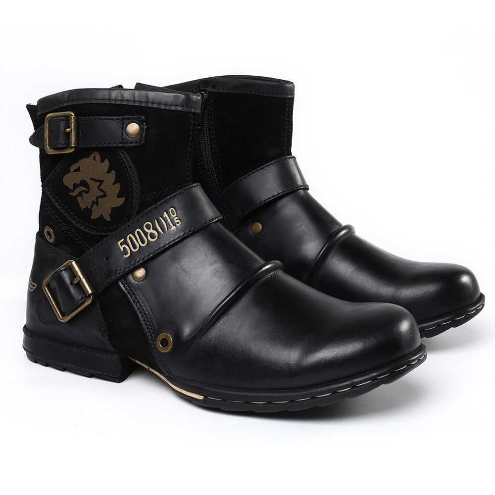 Men's Western Denim Color Changing Martin Boots