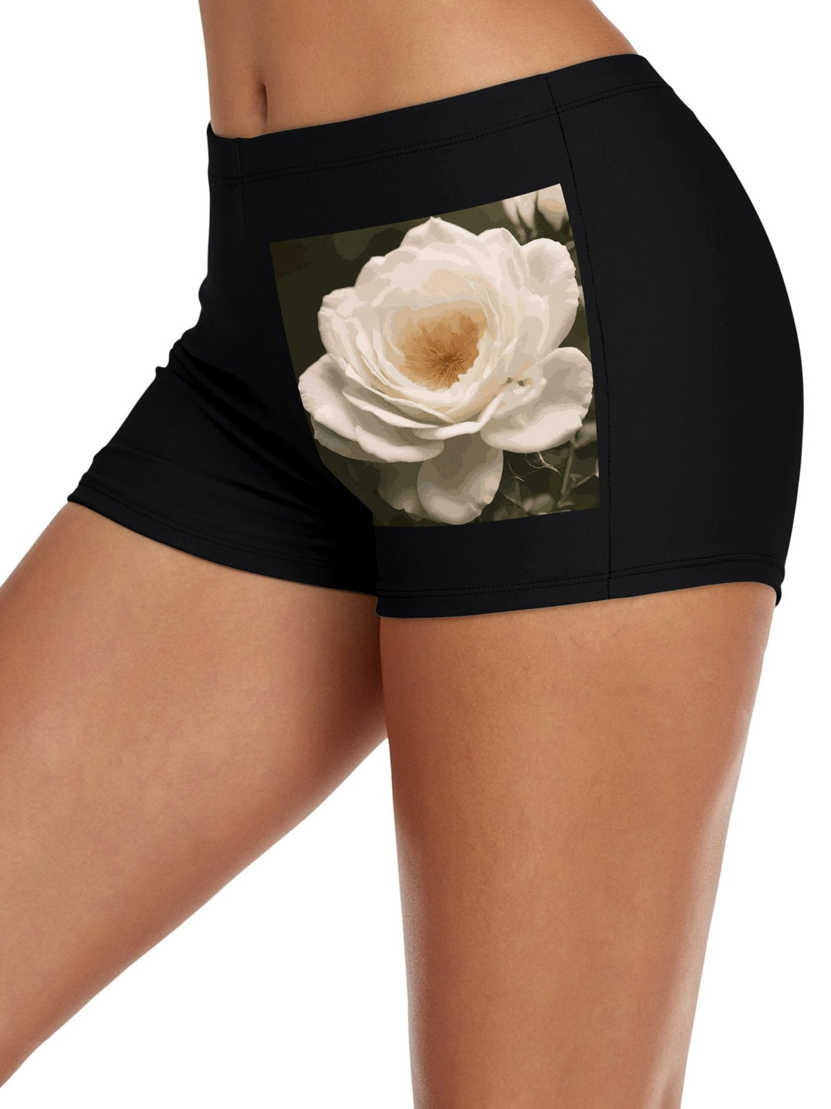 White Rose Boxer Brief Boyshorts for Women (Made in USA)