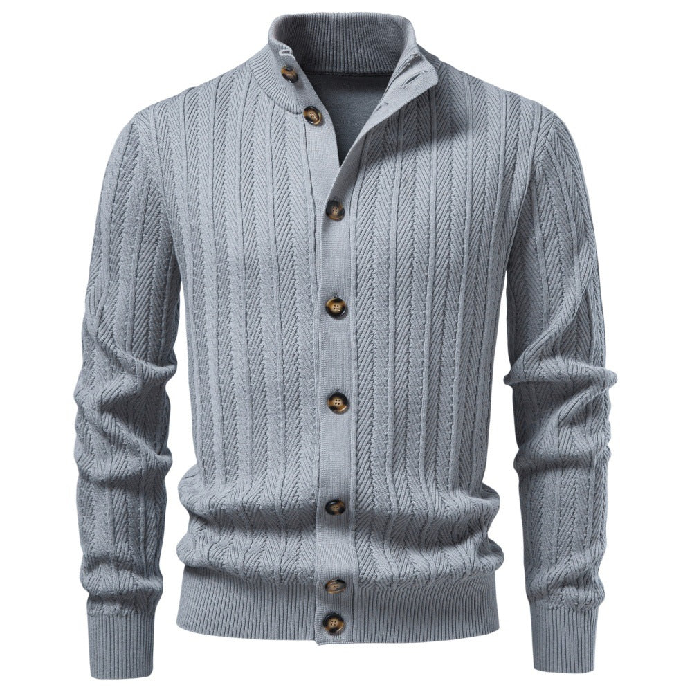 2026 New Model Cross-Border Foreign Trade Autumn And Winter Men's High-Quality Business Casual Knit Cardigan Sweater