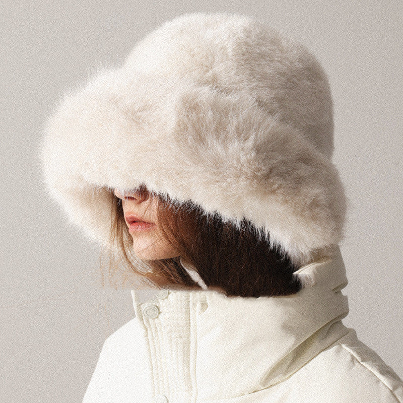 Sombrero de Pescador Peludo Extragrande para Mujer – Gorro de Invierno Estilo Mongol