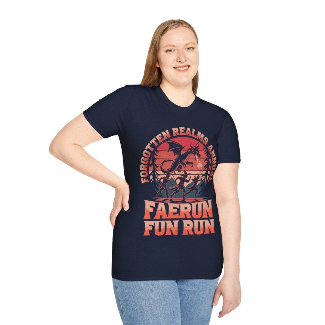 Camiseta divertida de D&D "Faerun Fun Run"