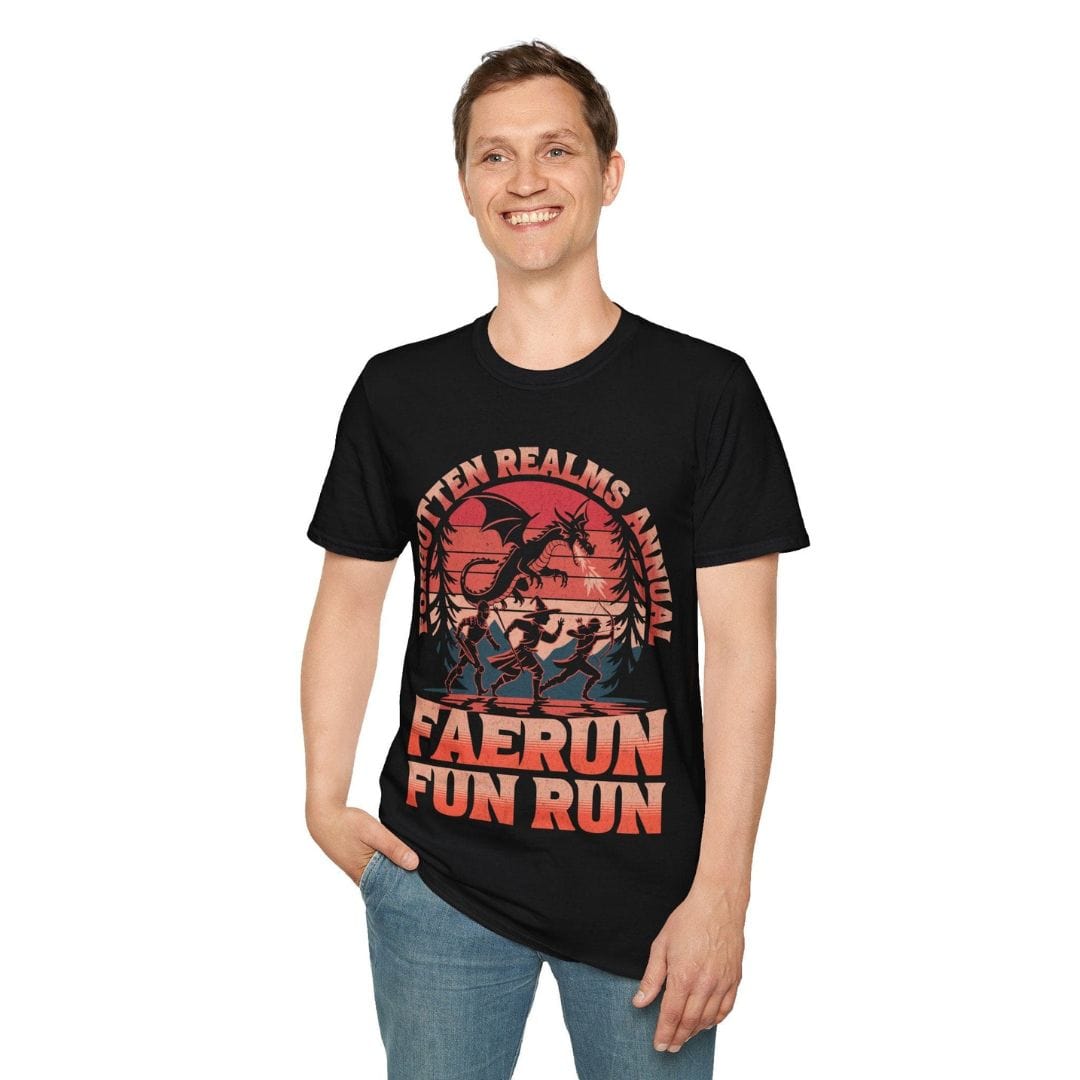 Camiseta divertida de D&D "Faerun Fun Run"
