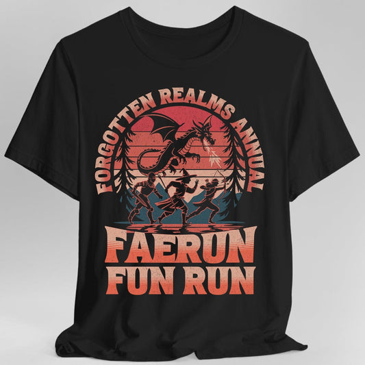 Camiseta divertida de D&D "Faerun Fun Run"