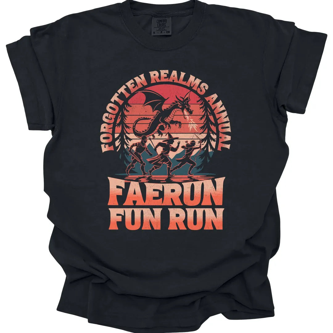 Faerun Fun Run Funny D&D T-shirt - Comfort Colors