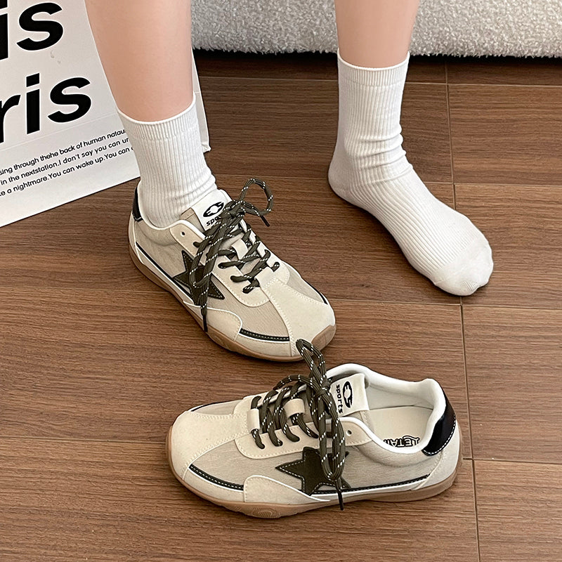 Viral Retro Star Women Trainer Shoes, 2026 New Summer Breathable Canvas White Sneakers Casual Sport Skate Shoes