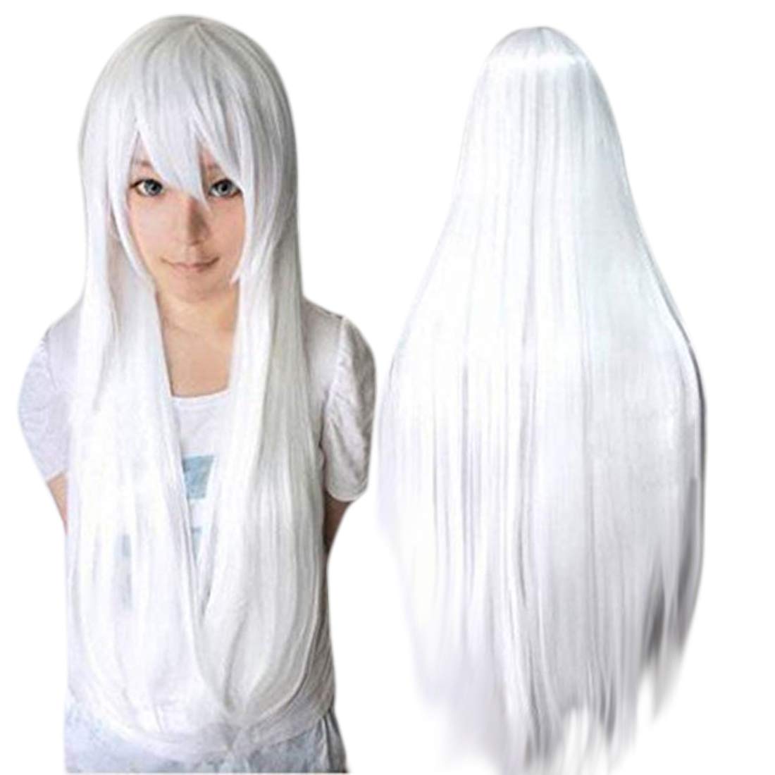 VIP Extensions Ash Blonde Straight Synthetic Fashion Wig with Bangs