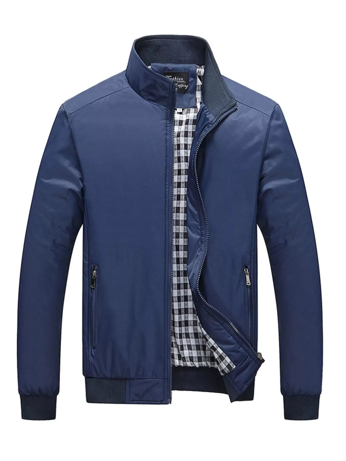 Men's Plus Size Casual Stand Collar Lightweight Jacket