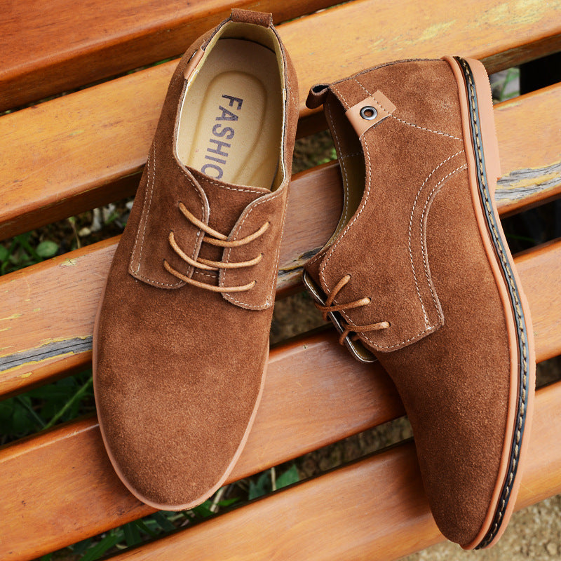 Men's Suede Lace-Up Wedges