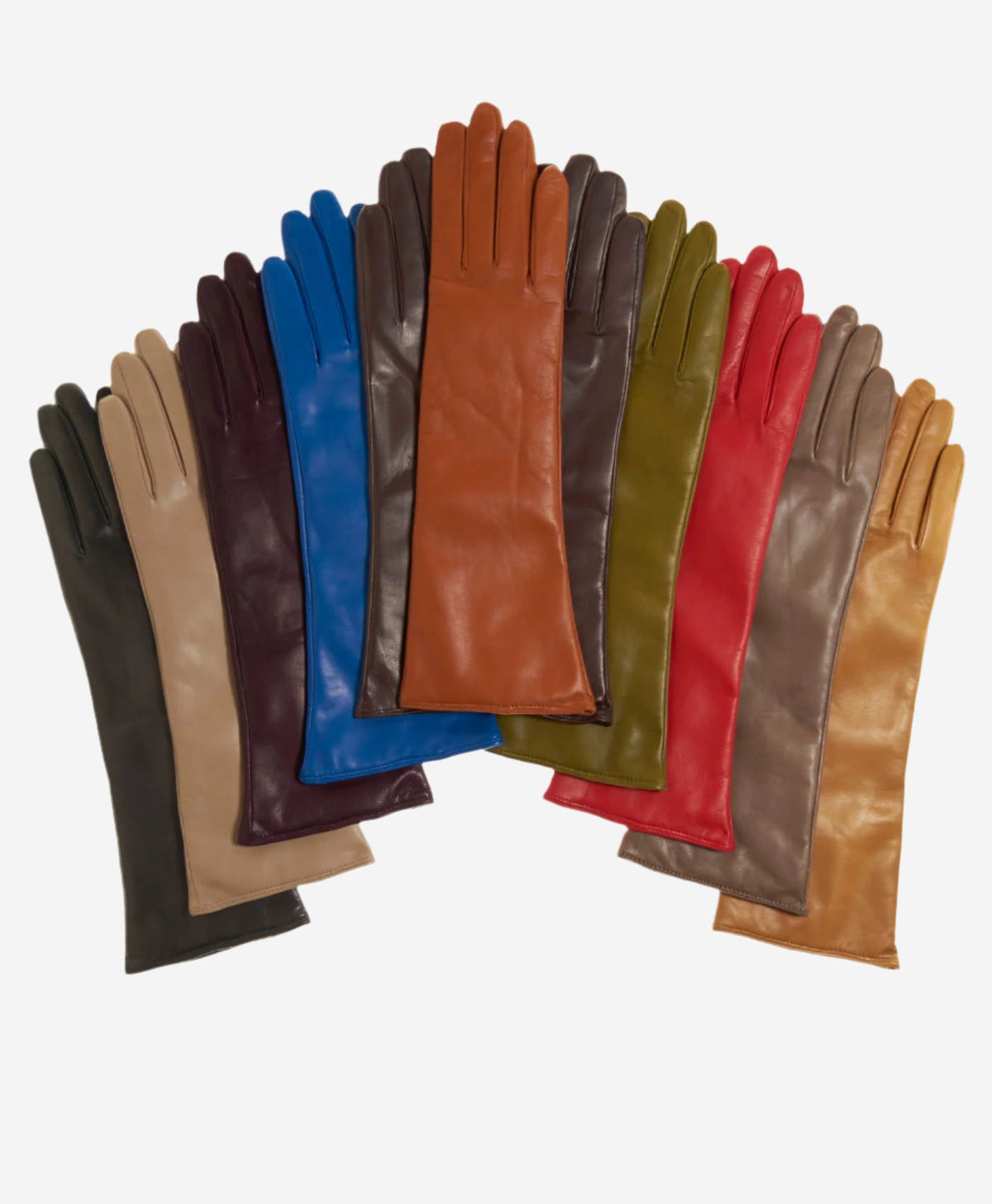 Leonora (pink) - Italian cashmere lined 6-button length leather gloves