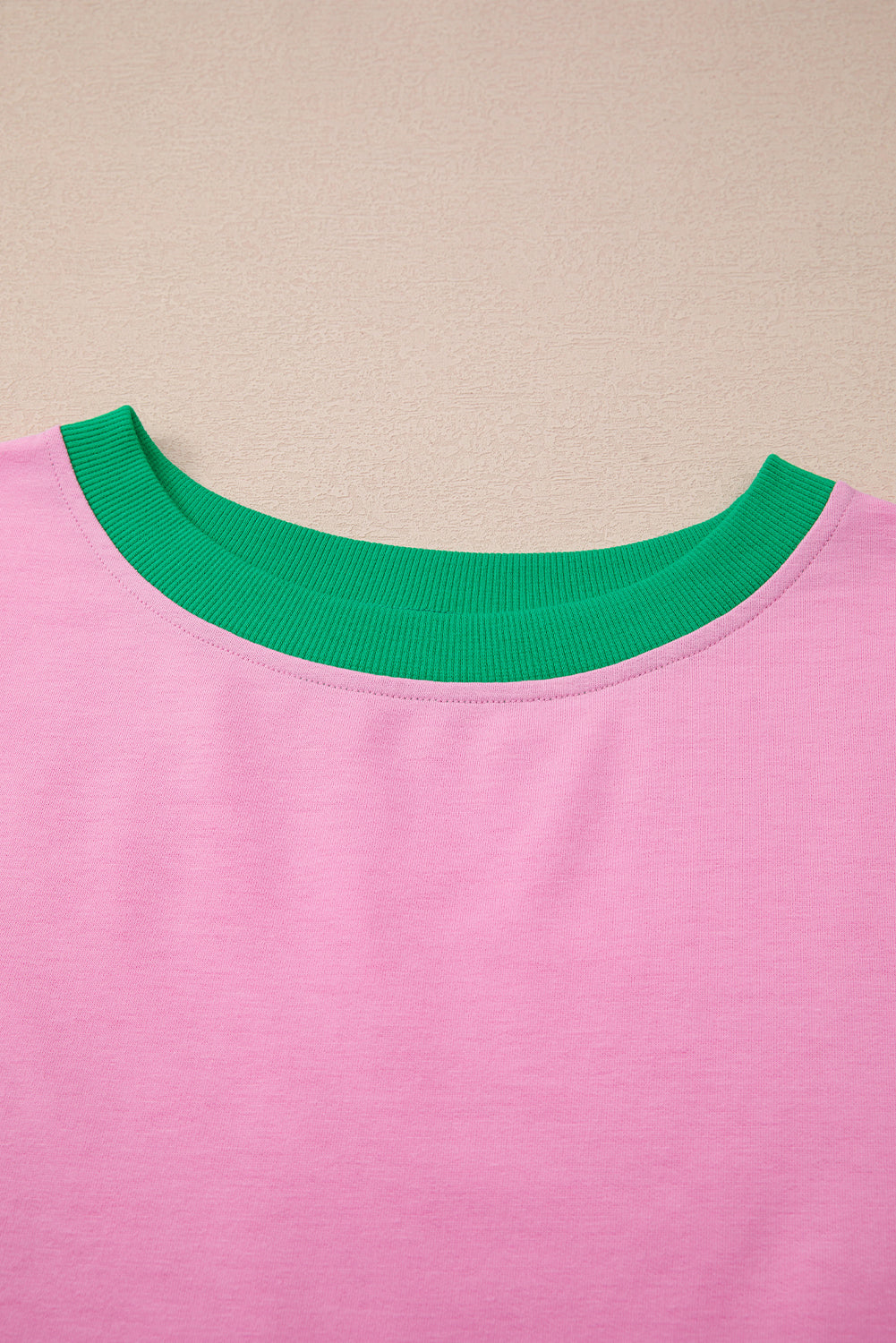 Conjunto de 2 piezas de camiseta y falda pantalón con hombro caído y bloques de color Bonbon