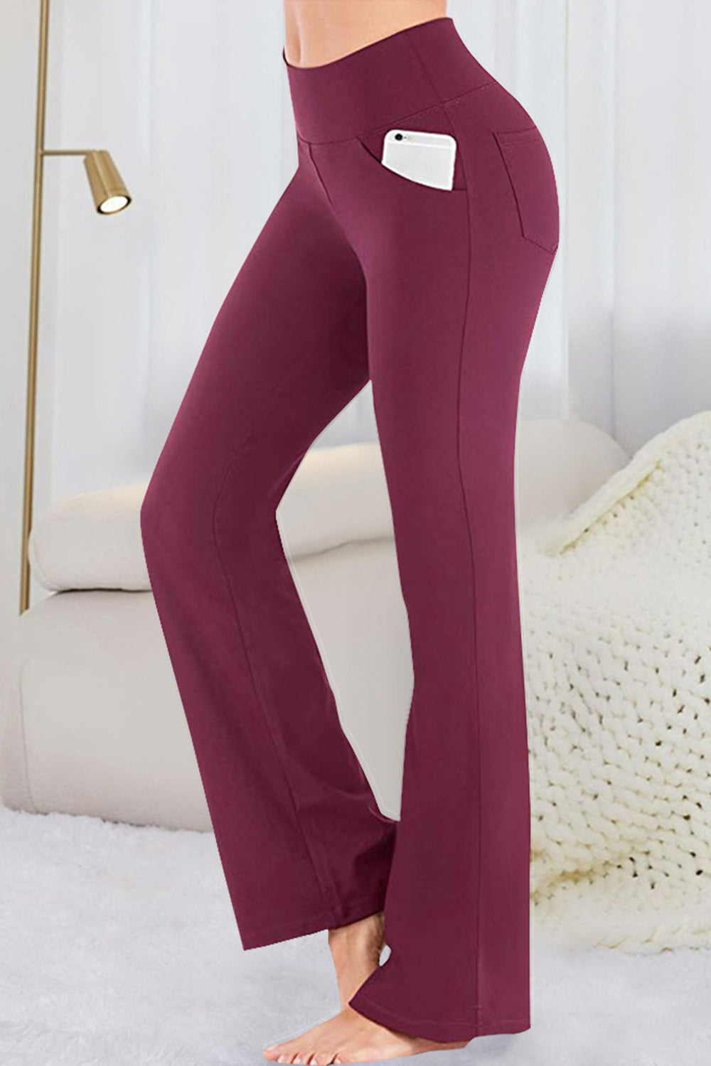 Pantalones deportivos de talle alto con bolsillos