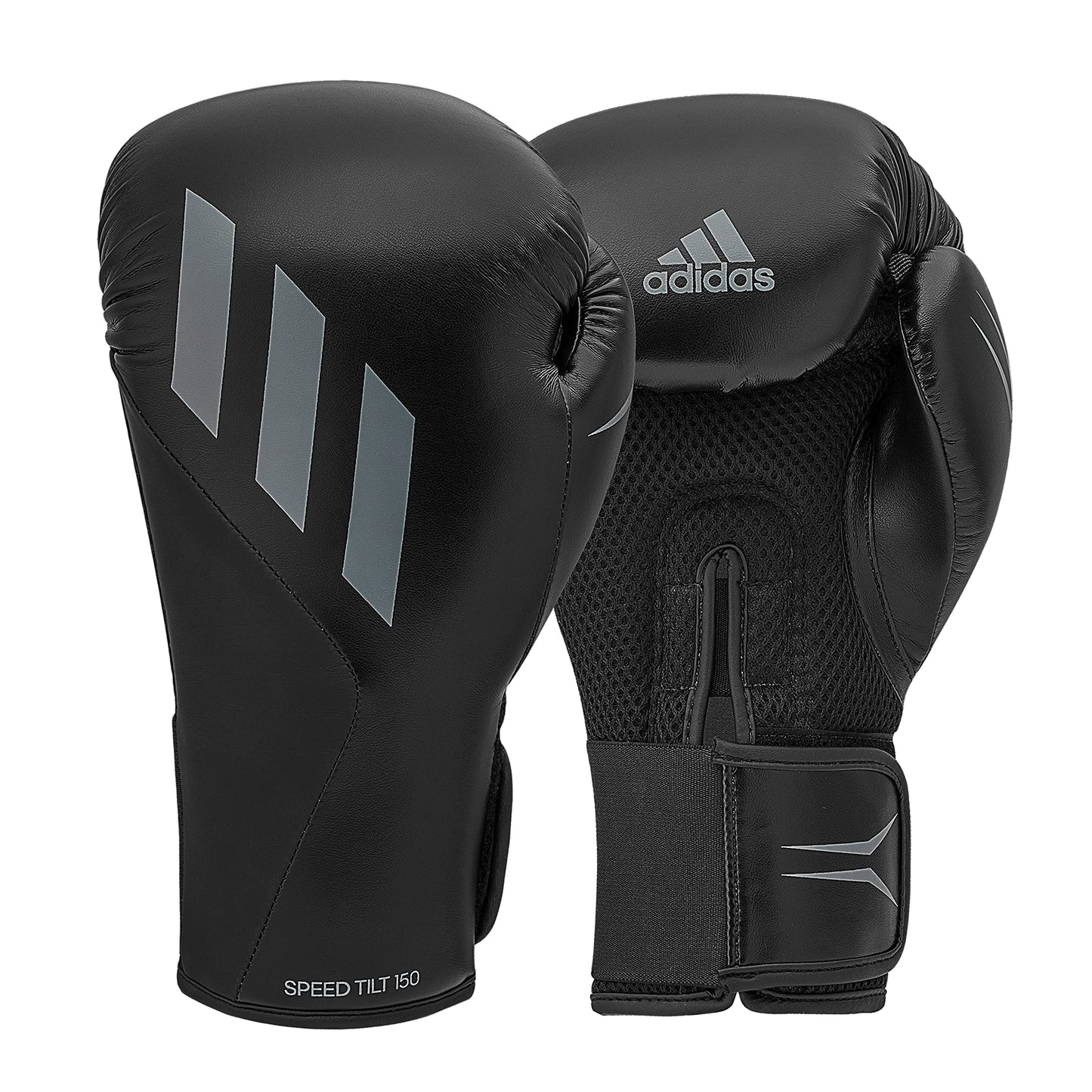 adidas Herren Tilt 150 Boxhandschuhe Schwarz/Grau 8 oz EU